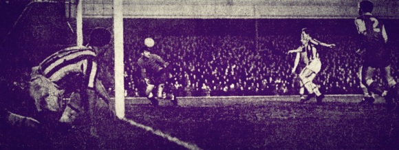 Albion's fourth goal, scored by Adrian Thorne