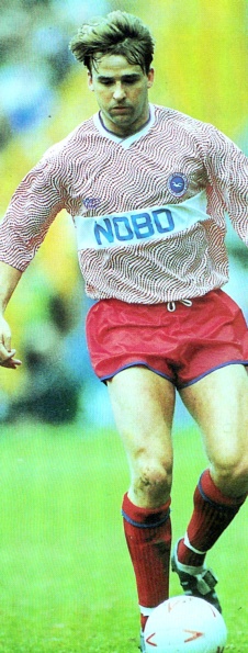John Byrne in action. Did we really mount a promotion bid wearing this?