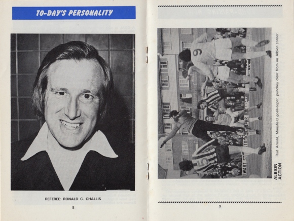 Centre-spread of the Brighton v Palace programme from February 1976.