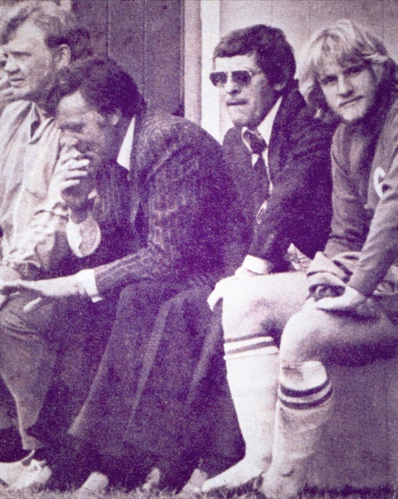 Alan Mullery (centre) has led the club through three years of success.